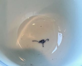 Set of 5 Blue Floral Design Rice Bowls