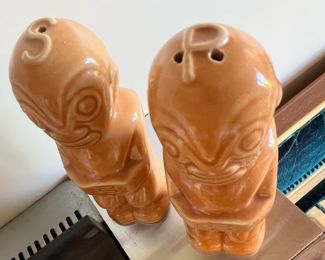 Tiki Design Salt and Pepper Shakers