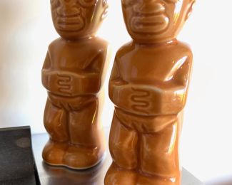 Tiki Design Salt and Pepper Shakers
