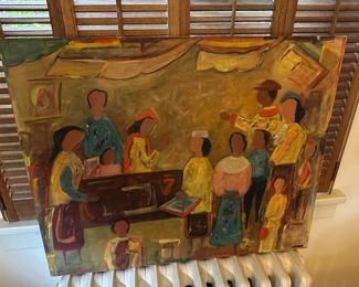 Family Gathering Painting by H. Manthis
