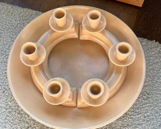 Catalina Island Pottery Footed Bowl - 725 and Candelabra