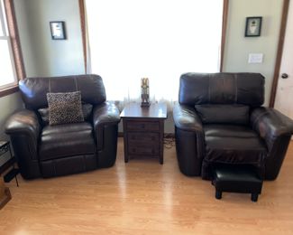 reclining leather chairs 