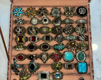 Heidi Daus, Barse and more sterling silver and costume jewelry rings