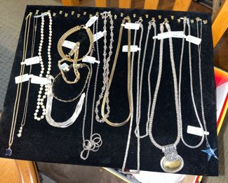 14K GOLD AND STERLING SILVER  NECKLACES 