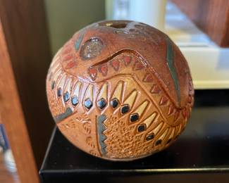 Navajo Native American Pottery By Ken Irene White Signed KW