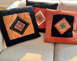 Set of 3 Indonesian Pillows