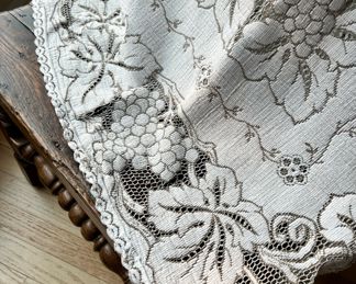 18th Century Nottingham Lace Table Cloth