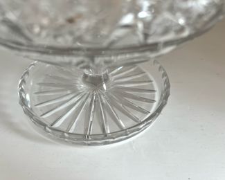 Czechoslovakian Crystal Candy Bowl with Pedestal