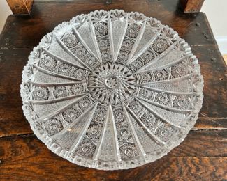 Czechoslovakian Crystal Platter