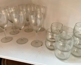 Assortment of Wine Glasses, Assortment of Stemless Wine Glasses