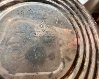 Pair of Sterling Reinforced with Concrete Candlesticks