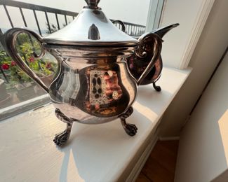 Silverplate Sheffield Silver Co. Sugar Bowl with Lid