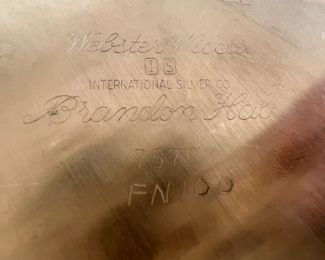 Webster Wilcox International Silver Serving Bowl/Tray - 757 D 