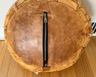 Egyptian Leather Ottoman