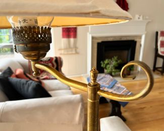 Brass Swinging Arm Floor Lamp