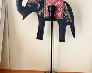 Indian Folk Art Elephant Candle Stick Holder