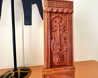 Wood Carved Armenian Khackar