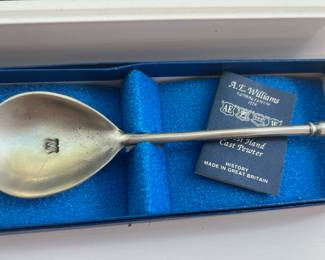 A.E. Williams Hand Cast Pewter Serving Spoon