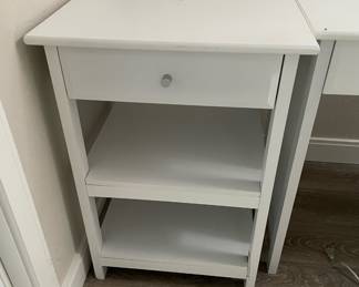 Matching Set - White Desk, Cabinet, Side Table
