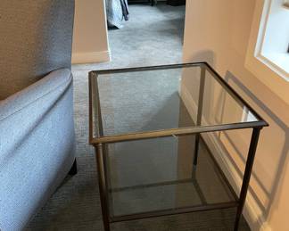 Glass Top/Shelf Side Table