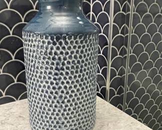 Blue Textured Ceramic Vase