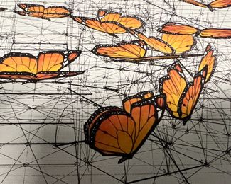 Rafael Araugo- Large Original- Monarch Mirror (40 x 60, Medium Original- The Shell, on Canvas to be framed, Limited Prints of Monarchs DH,