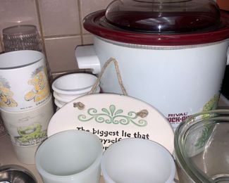 Fire King Coffee Mugs, white. Many available.