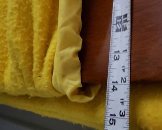 Restored Solid Wood Cherry Drop Down Table With 2 Leafs & Brass Leg Feet Covers Measures: Open 55.5"W x 38.25"D Closed 26"W Leafs 14"W x 38.25"D     $595