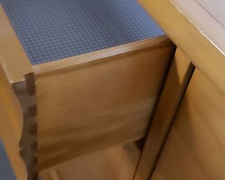 MCM Solid Wood Buffet Credenza with Original Hardware 5'W x 20"D x 31.75"H     $695