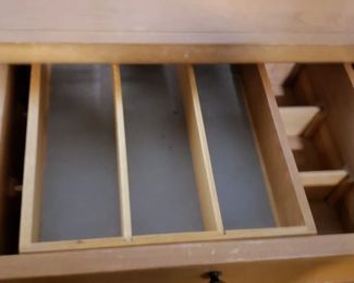 MCM Solid Wood Buffet Credenza with Original Hardware 5'W x 20"D x 31.75"H     $695