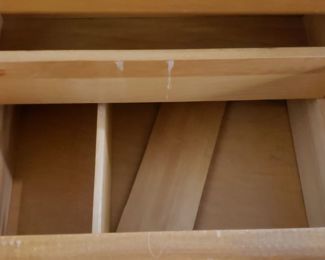 MCM Mid Century 2 pc Cabinet with Original Hardware (Missing 1 glass from top) Bottom 33"W x 20"D x 32"H Top 31"W x 33"H x 13"D $495