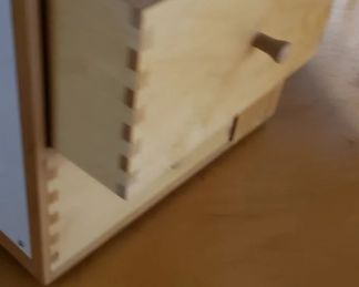 IKEA Sture Wood 2 pc Desk with Revolving Multi-Function Work Space Measures: Bottom 47.25"W x 29.5"D x 28.5"H Top 45.75"W x 15.875"D x 29"H   $175