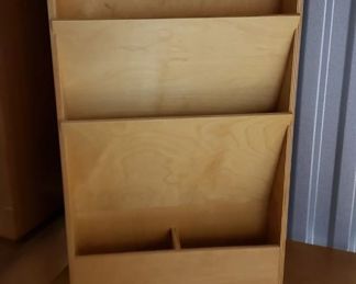 IKEA Sture Wood 2 pc Desk with Revolving Multi-Function Work Space Measures: Bottom 47.25"W x 29.5"D x 28.5"H Top 45.75"W x 15.875"D x 29"H   $175
