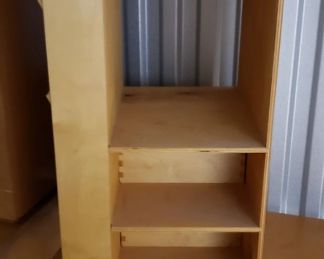 IKEA Sture Wood 2 pc Desk with Revolving Multi-Function Work Space Measures: Bottom 47.25"W x 29.5"D x 28.5"H Top 45.75"W x 15.875"D x 29"H   $175