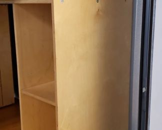 IKEA Sture Wood 2 pc Desk with Revolving Multi-Function Work Space Measures: Bottom 47.25"W x 29.5"D x 28.5"H Top 45.75"W x 15.875"D x 29"H   $175