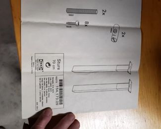IKEA Sture Wood 2 pc Desk with Revolving Multi-Function Work Space Measures: Bottom 47.25"W x 29.5"D x 28.5"H Top 45.75"W x 15.875"D x 29"H   $175