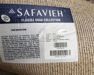 Safavieh Florida Shag Collection Round 5' x 5' Diameter Beige Rug Clean   $85