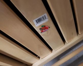 (4) Blonde Wood Folding Chairs with Brown Padded Cushions  Like New Condition  $175 for all 