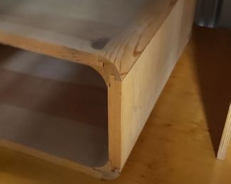 Custom Solid Wood Rectangular Curved Corners Cubical File Holder  $75