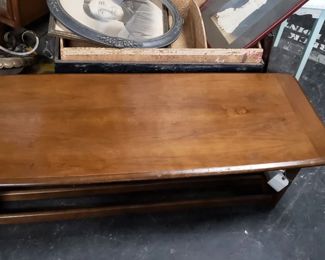 MCM Solid Wood Coffee Table 54"W x 19.5" x 15.25" $250