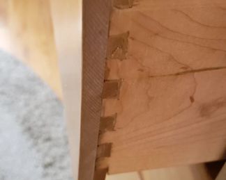 MCM Solid Wood Buffet Credenza with Original Hardware 5'W x 20"D x 31.75"H     $695