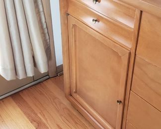 MCM Solid Wood Buffet Credenza with Original Hardware 5'W x 20"D x 31.75"H     $695