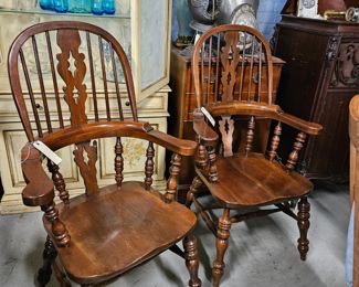 (2) Harden Solid Wood Armchairs $295 each $550 for Pair