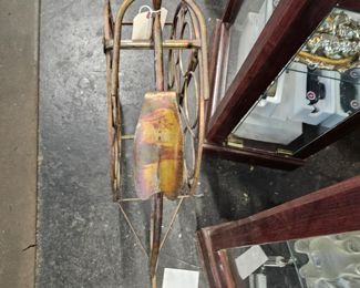 Copper Metal 8 Bottle Bicycle Wine Bottle Holder $145