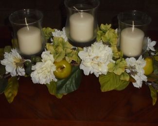3 candle floral arrangement