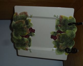 3 pc matching tray/bowl & vase