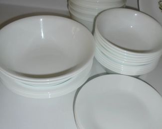 Correlle white dishes