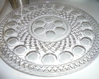 Pressed glass platter