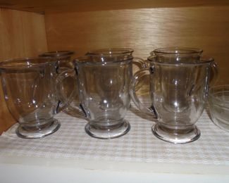 6 glass coffee mugs