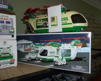 NIB Hess helicopter w/car & bike 2001